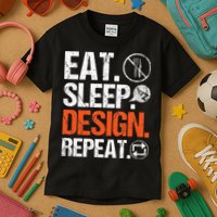 Eat Sleep Design Repeat Architect Architecture Artwork Kids T-Shirt