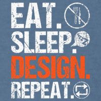 Eat Sleep Design Repeat Architect Architecture Artwork Garment-Dyed Sweatshirt
