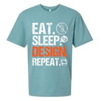 Eat Sleep Design Repeat Architect Architecture Artwork Sueded Cloud Jersey T-Shirt