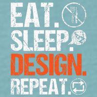 Eat Sleep Design Repeat Architect Architecture Artwork Sueded Cloud Jersey T-Shirt