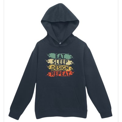 Eat Sleep Design Repeat Funny Architect Graphic Designer Urban Pullover Hoodie