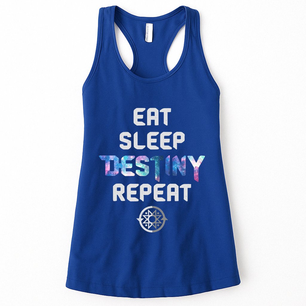 Eat Sleep Destiny Repeat Gamers Video Games Gaming Gift Womens Tank Top