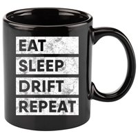 Eat Sleep Drift Repeat Car Drifting Tokyo JDM 11oz C Handle Ceramic Mug