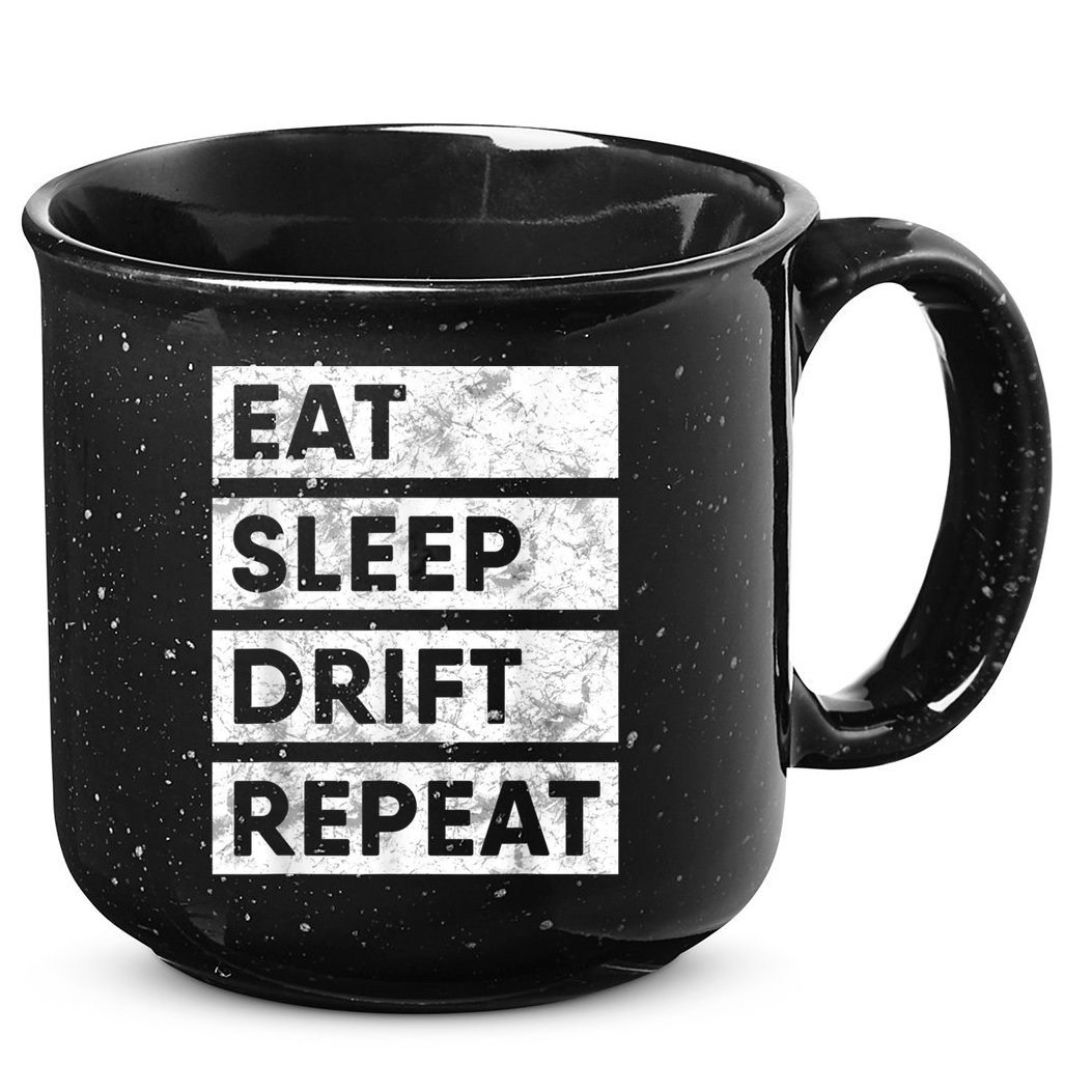 Eat Sleep Drift Repeat Car Drifting Tokyo JDM 15oz Campfire Ceramic Mug
