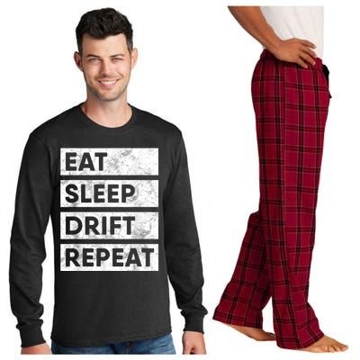 Eat Sleep Drift Repeat Car Drifting Tokyo JDM Long Sleeve Pajama Set