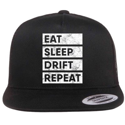 Eat Sleep Drift Repeat Car Drifting Tokyo JDM Flatbill Hat