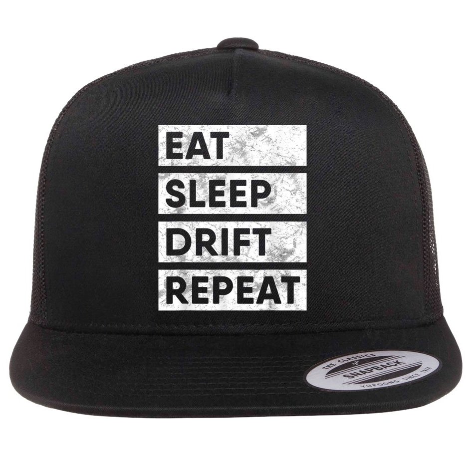 Eat Sleep Drift Repeat Car Drifting Tokyo JDM Flat Bill Trucker Hat