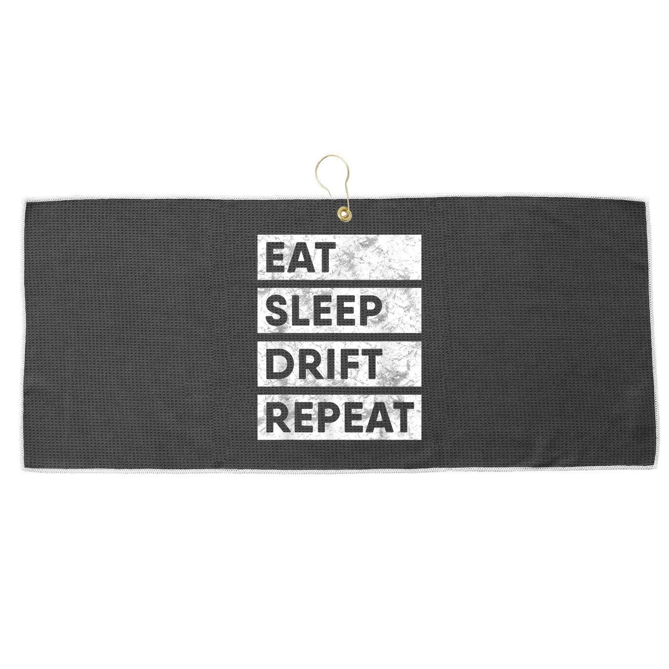 Eat Sleep Drift Repeat Car Drifting Tokyo JDM Large Microfiber Waffle Golf Towel