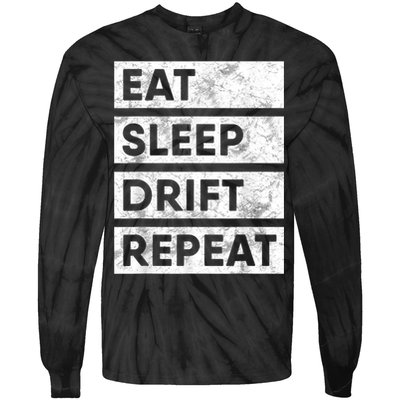 Eat Sleep Drift Repeat Car Drifting Tokyo JDM Tie-Dye Long Sleeve Shirt