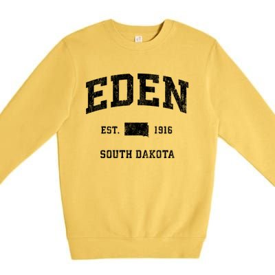 Eden South Dakota Sd Vintage Athletic Sports Premium Crewneck Sweatshirt