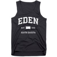 Eden South Dakota Sd Vintage Athletic Sports Tank Top