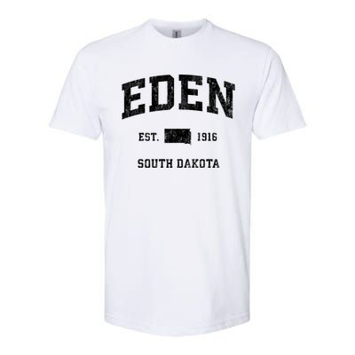 Eden South Dakota Sd Vintage Athletic Sports Softstyle CVC T-Shirt