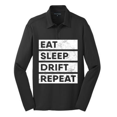 Eat Sleep Drift Repeat Tokyo Jdm Cool Gift Silk Touch Performance Long Sleeve Polo