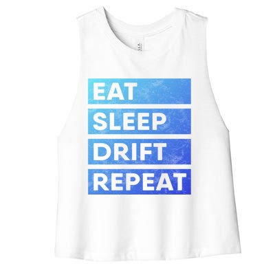 Eat Sleep Drift Repeat Tokyo Jdm Cool Gift Women's Racerback Cropped Tank