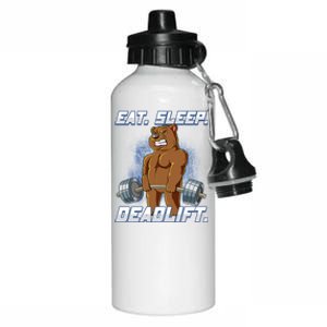 Eat Sleep Deadlift Gym Bodybuilding Funny Gift Aluminum Water Bottle