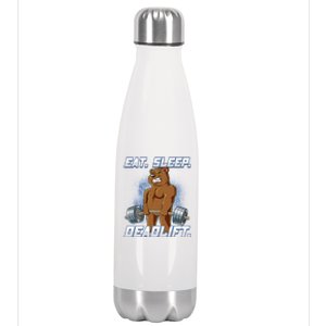 Eat Sleep Deadlift Gym Bodybuilding Funny Gift Stainless Steel Insulated Water Bottle