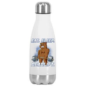 Eat Sleep Deadlift Gym Bodybuilding Funny Gift Stainless Steel Insulated Water Bottle