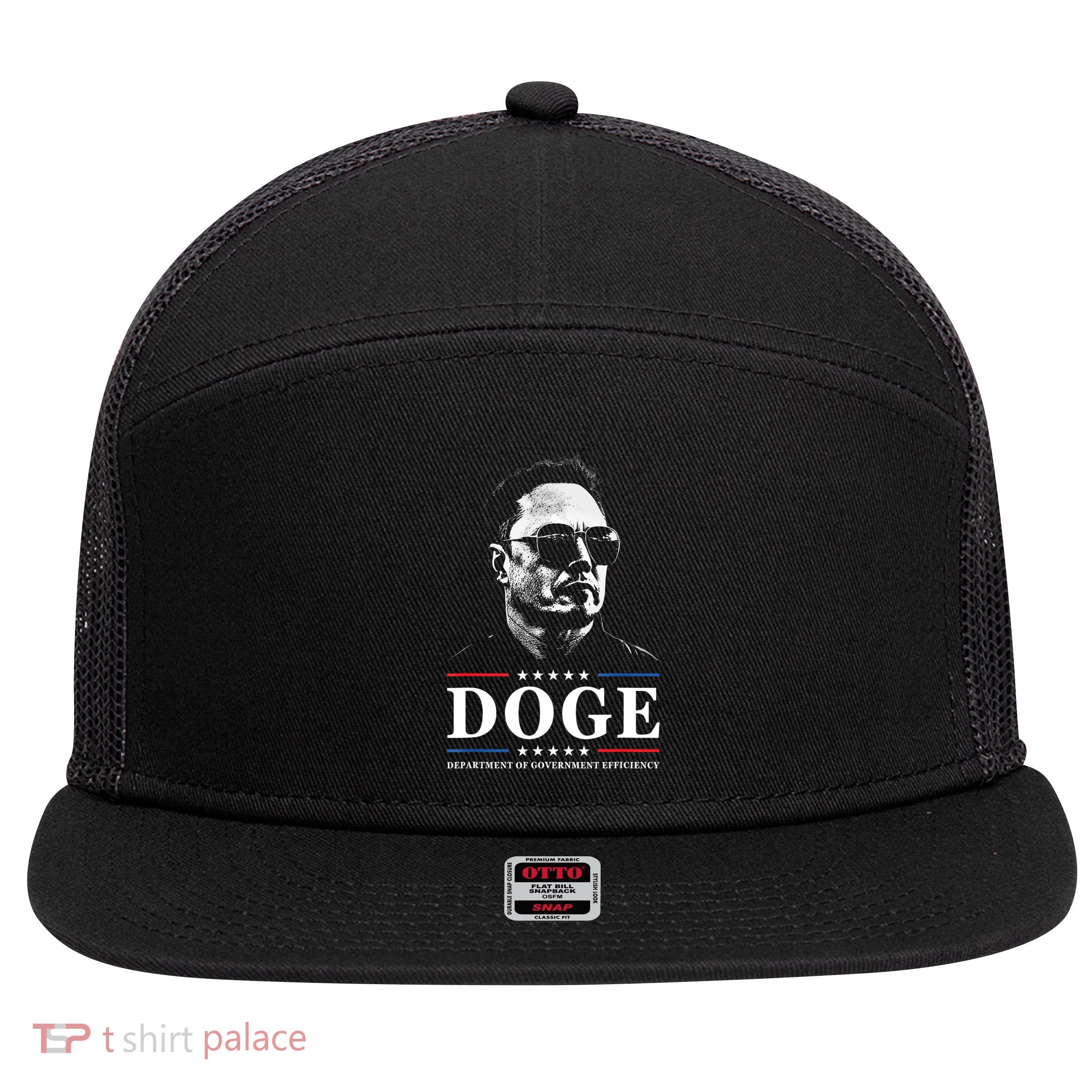 Elon Sunglasses D.O.G.E. Department Of Government Efficiency 7 Panel Mesh Trucker Snapback Hat