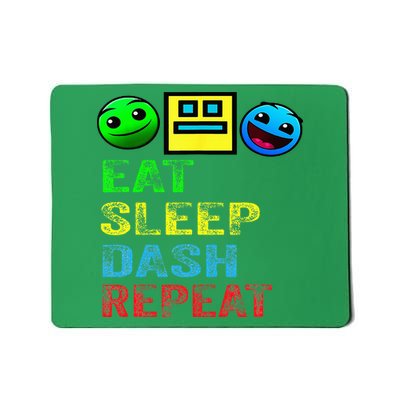Eat Sleep Dash Repeat Video Game Geometry Mousepad