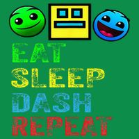 Eat Sleep Dash Repeat Video Game Geometry Mousepad