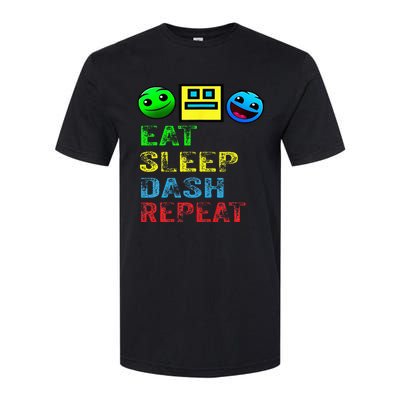 Eat Sleep Dash Repeat Video Game Geometry Softstyle® CVC T-Shirt