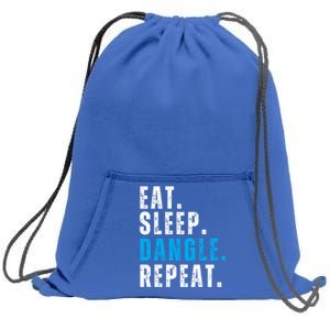 Eat Sleep Dangle Repeat Hockey Funny Hockey Gift Sweatshirt Cinch Pack Bag