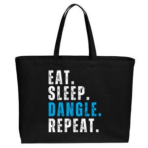 Eat Sleep Dangle Repeat Hockey Funny Hockey Gift Cotton Canvas Jumbo Tote