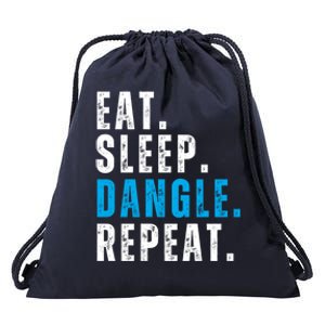 Eat Sleep Dangle Repeat Hockey Funny Hockey Gift Drawstring Bag