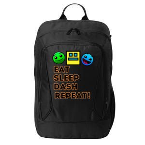 Eat Sleep Dash Repeat Video Game Geometry Video Gamer City Backpack