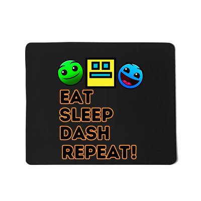 Eat Sleep Dash Repeat Video Game Geometry Video Gamer Mousepad