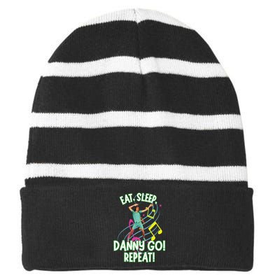 Eat Sleep Danny Go! Repeat Danny Go Adventure Striped Beanie with Solid Band