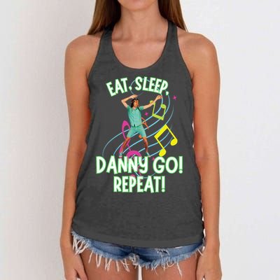Eat Sleep Danny Go! Repeat Danny Go Adventure Women's Knotted Racerback Tank