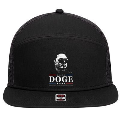 Elon Sunglasses D.O.G.E. Department Of Government Efficiency .Png 7 Panel Mesh Trucker Snapback Hat