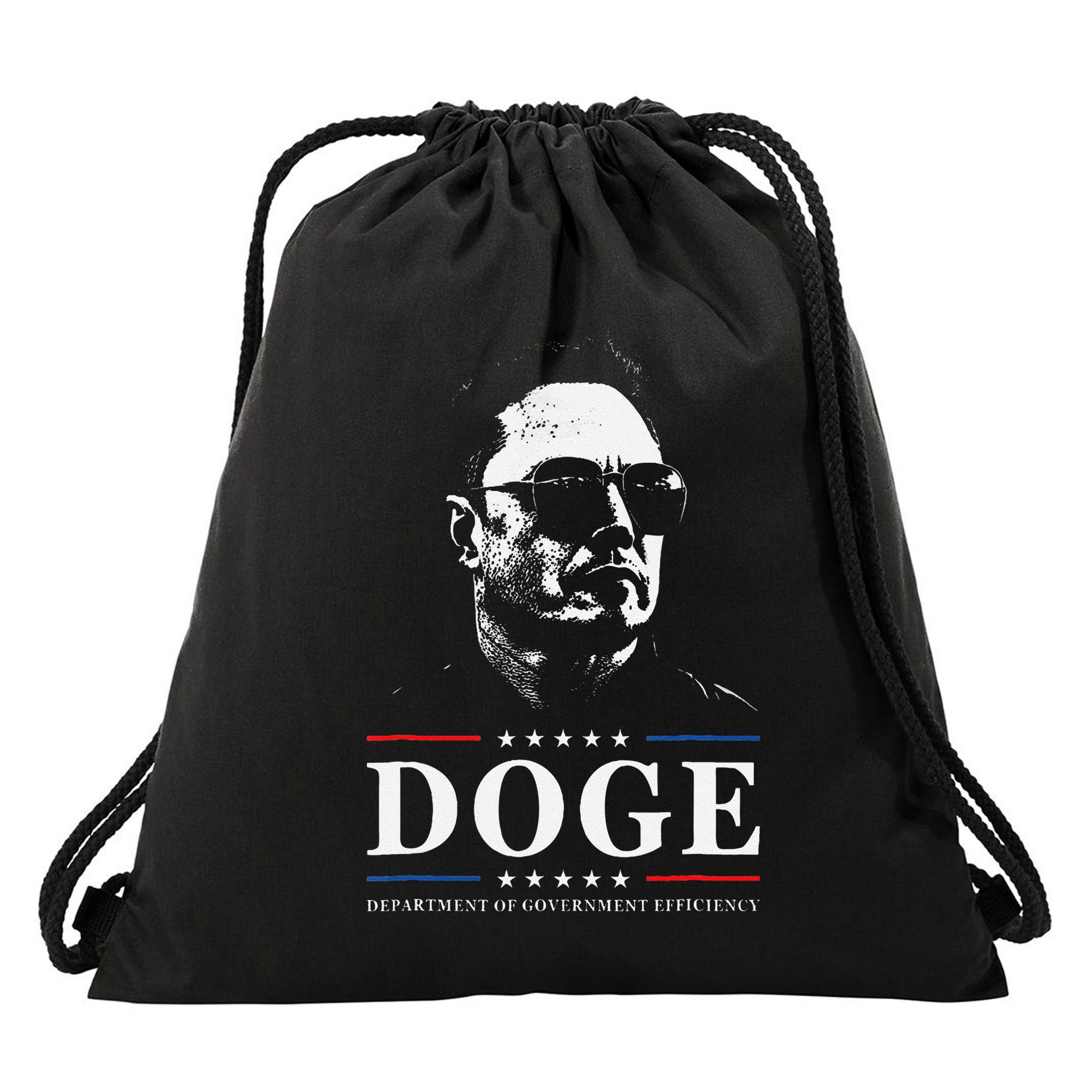 Elon Sunglasses D.O.G.E. Department Of Government Efficiency .Png Drawstring Bag