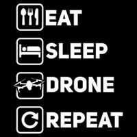 Eat Sleep Drone Repeat Funny Drone Pilot Flying Cute Gift Cooling Performance Crew T-Shirt