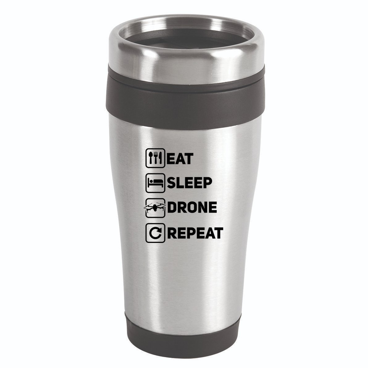 Eat Sleep Drone Repeat Funny Drone Pilot Flying Cute Gift 16oz Travel Tumbler