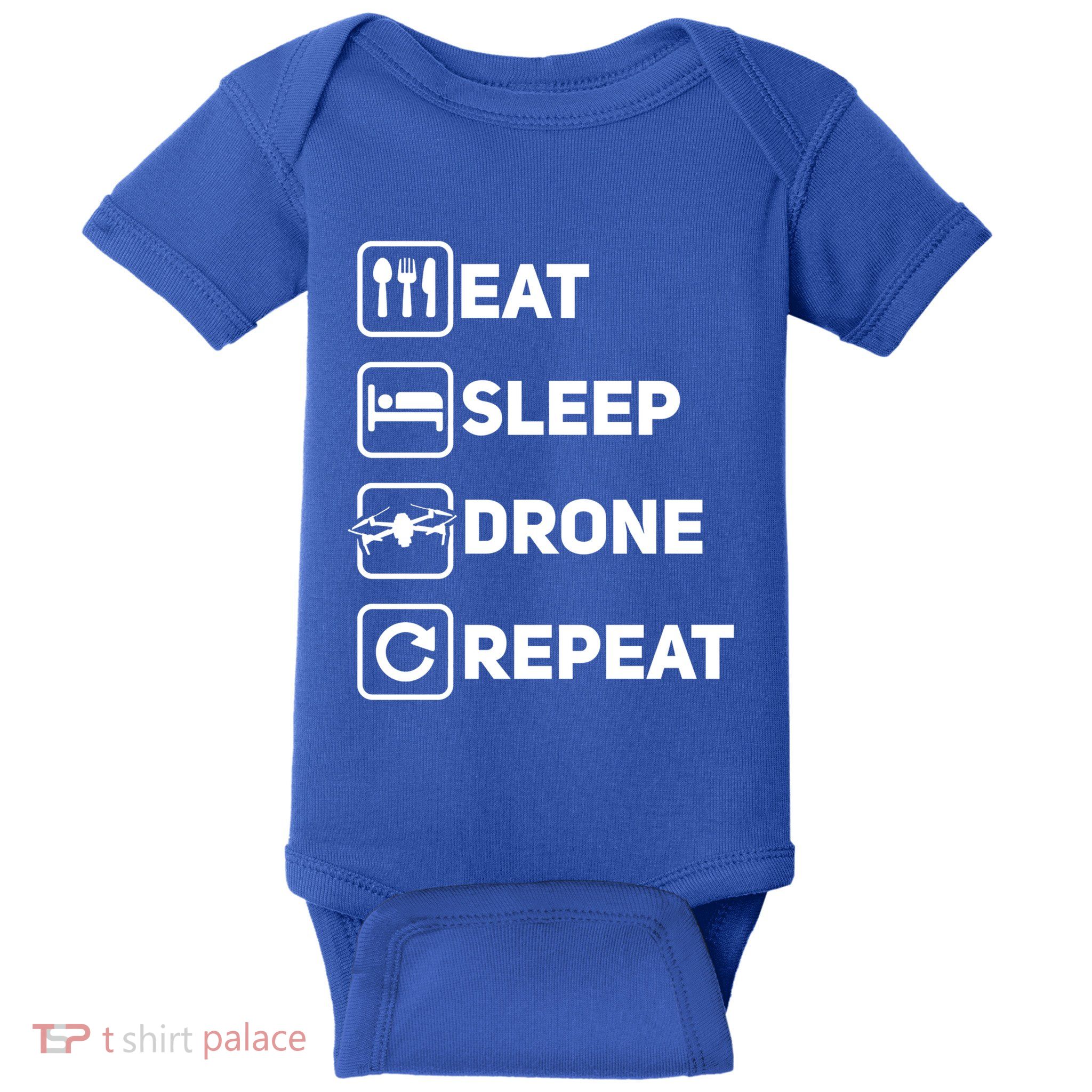 Eat Sleep Drone Repeat Funny Drone Pilot Flying Cute Gift Baby Bodysuit