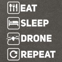 Eat Sleep Drone Repeat Funny Drone Pilot Flying Cute Gift Cotton Canvas Backpack