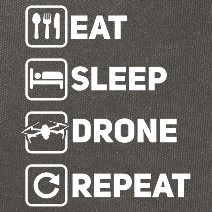 Eat Sleep Drone Repeat Funny Drone Pilot Flying Cute Gift Cotton Canvas Backpack