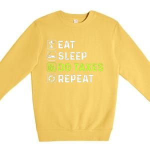 Eat Sleep Do Taxes Repeat,Tax Day T Premium Crewneck Sweatshirt