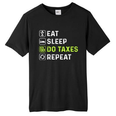 Eat Sleep Do Taxes Repeat,Tax Day T Tall Fusion ChromaSoft Performance T-Shirt