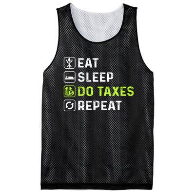 Eat Sleep Do Taxes Repeat,Tax Day T Mesh Reversible Basketball Jersey Tank