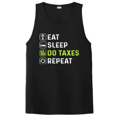 Eat Sleep Do Taxes Repeat,Tax Day T PosiCharge Competitor Tank