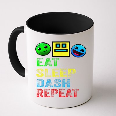 Eat Sleep Dash Repeat Video Game Geometry Video Gamer Gift Mug
