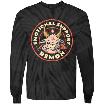 Emotional Support Demon Tie-Dye Long Sleeve Shirt