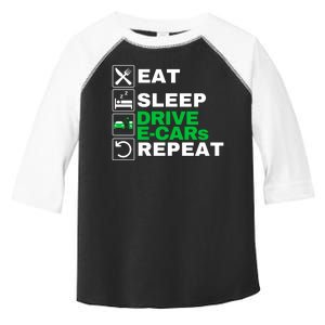 Eat Sleep Drive ECars Drive Electric Funny Electric Vehicle Toddler Fine Jersey T-Shirt