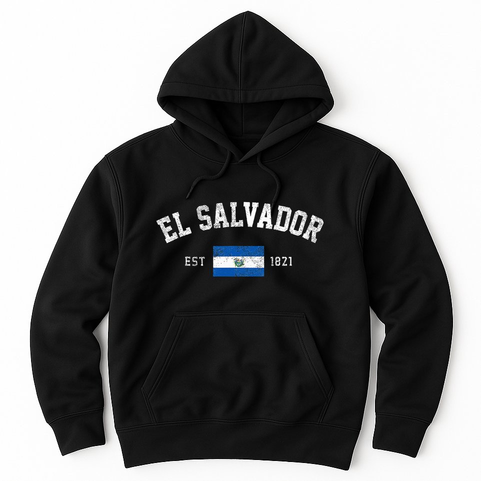 El Salvador Est. 1821 Salvadoran Flag Independence Day Hoodie