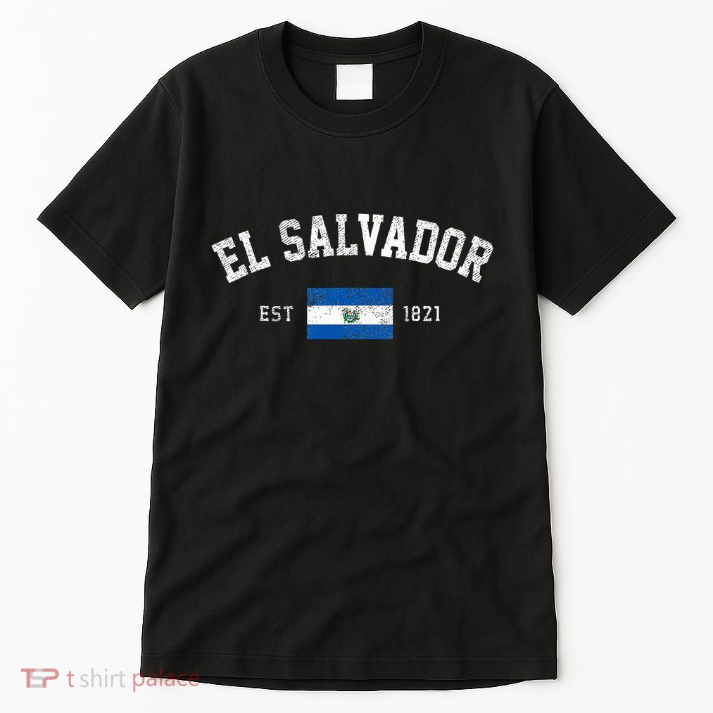 El Salvador Est. 1821 Salvadoran Flag Independence Day Tall T-Shirt