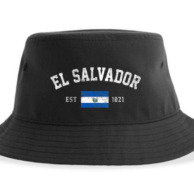 El Salvador Est. 1821 Salvadoran Flag Independence Day Sustainable Bucket Hat