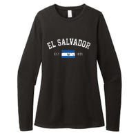 El Salvador Est. 1821 Salvadoran Flag Independence Day Womens CVC Long Sleeve Shirt